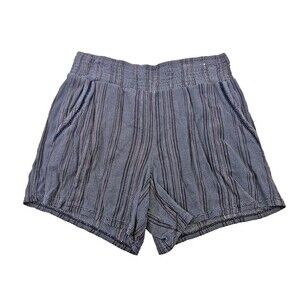 ALK Women's L Three Dots Printed Pull On Casual Shorts Stretch waist Comfort EUC